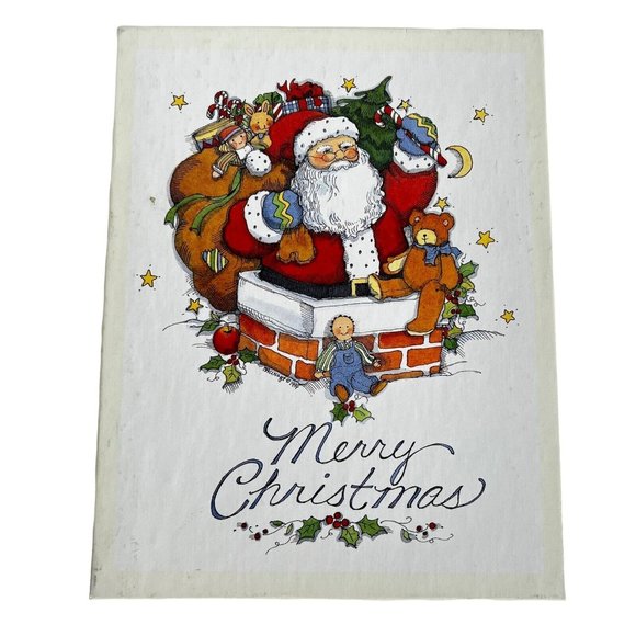 11 Lang Down The Chimney Christmas Cards Susan Winget 1995 Partial Box Santa VTG - Picture 8 of 10